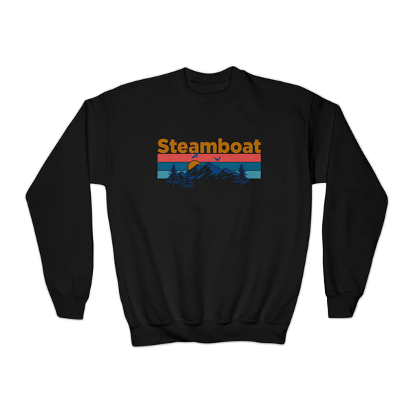 Steamboat, Colorado Youth Sweatshirt - Unisex Kid's Steamboat Crewneck Sweatshirt