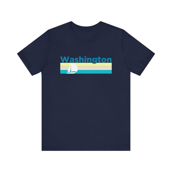 Washington T Shirt - Sailboat Graphic Washington Tee