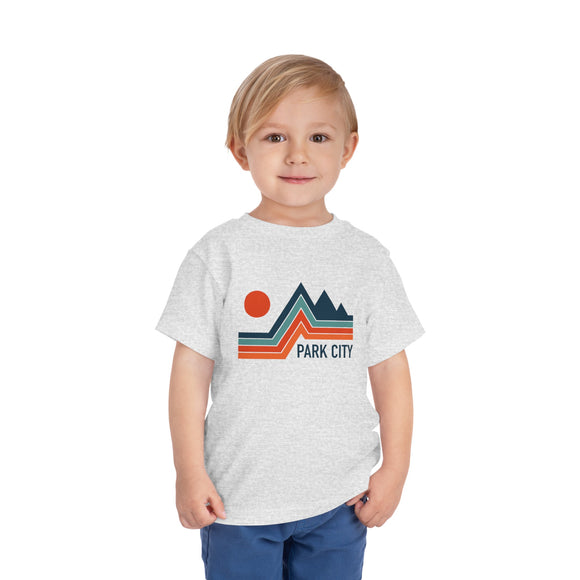 Park City, Utah Toddler T-Shirt - Retro Palm Tree Toddler Park City Shirt