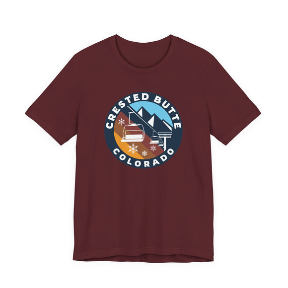 Crested Butte, Colorado T Shirt - Retro Ski Lift Tee