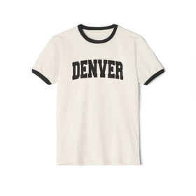 Denver, Colorado Cotton Ringer Graphic Tee - Unisex Denver T Shirt, Vintage Style Tee, Men's/Women's Tee - 0