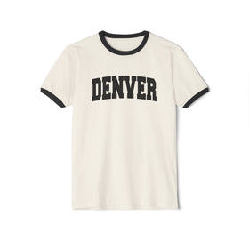Denver, Colorado Cotton Ringer Graphic Tee - Unisex Denver T Shirt, Vintage Style Tee, Men's/Women's Tee