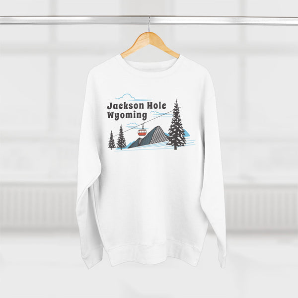 Premium Jackson Hole, Wyoming Sweatshirt Unisex Crewneck, Premium Sweatshirt, Crewneck Jumper, Ski Resort Apparel