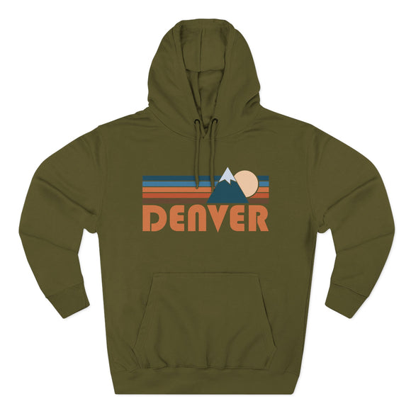 Denver, Colorado Hoodie - Retro Mountain Unisex Sweatshirt