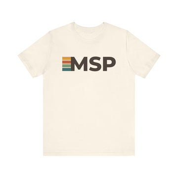 Minneapolis, Minnesota tee - MSP t shirt retro stripes