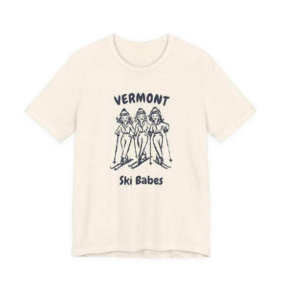 Vermont Ski Babes T‑Shirt — Retro Skiing Graphic Tee