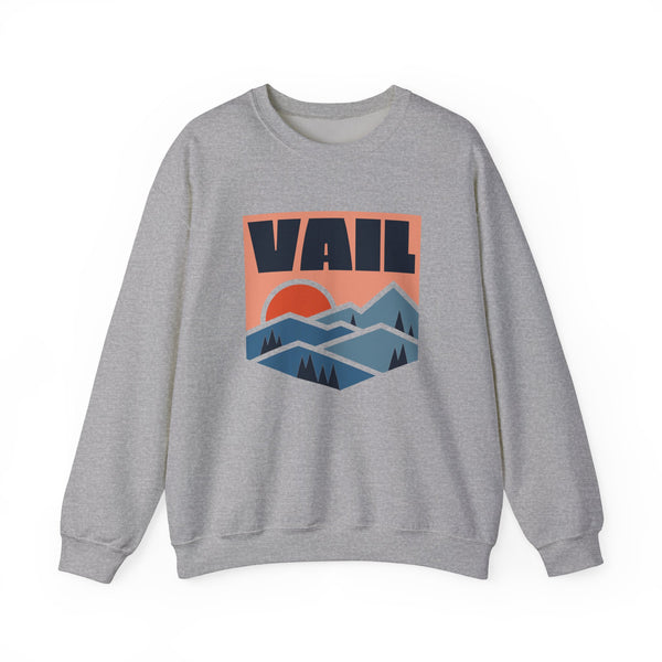 Vail, Colorado Sweatshirt Retro Mountains, Vail Unisex Graphic Crewneck