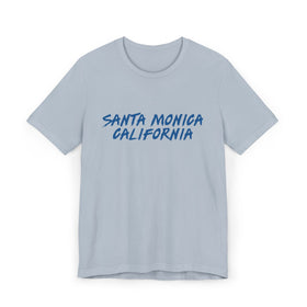 Buy light-blue Santa Monica T-Shirt | 100% Cotton Retro California Tee
