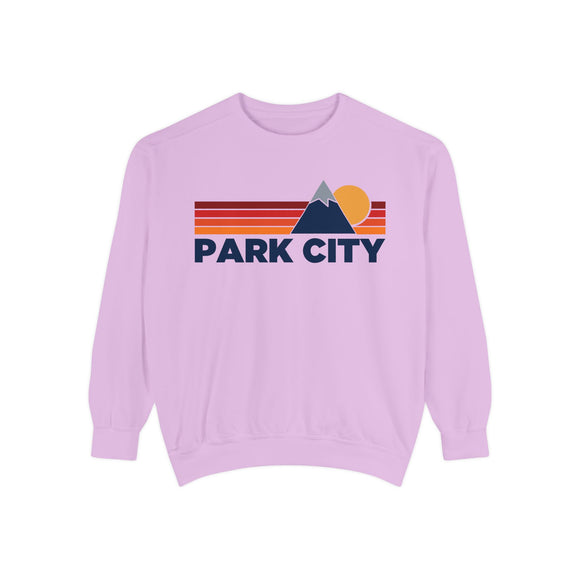 Park City, Utah Mountain Stripes Sweatshirt | Comfort Colors - 100% Cotton