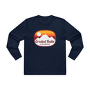 Crested Butte, Colorado Mens Base Long-sleeve Tee - Retro Ombre Heavy Weight Long Sleeve T-shirt-5