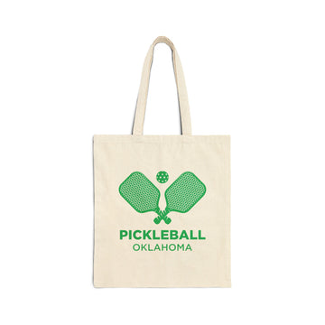 Oklahoma Cotton Canvas Pickleball Oklahoma Tote Bag