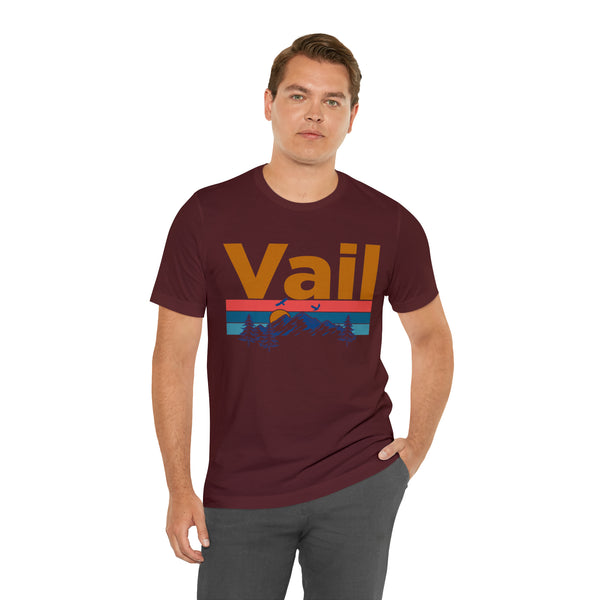 Vail, Colorado Shirt - Mountain Sunset Unisex Vail T-Shirt