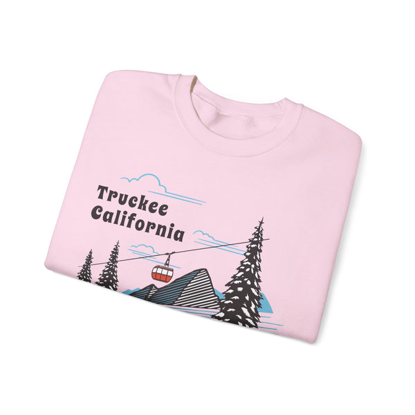 Truckee, California Sweatshirt - Unisex Retro Ski Mountain Gondola Truckee Sweatshirt
