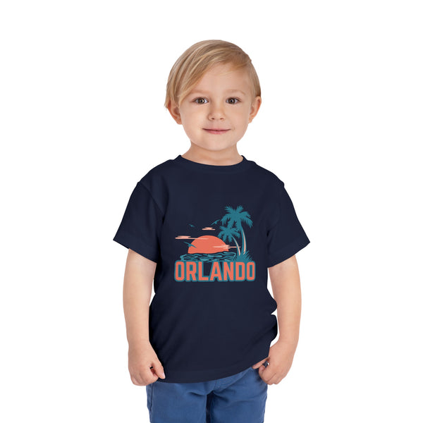 Orlando, Florida Toddler T-Shirt - Retro Palm Tree Toddler Orlando Shirt