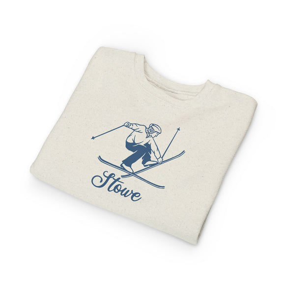 Stowe, Vermont Toddler Sweatshirt - Vintage Ski Stowe Toddler Crewneck Sweatshirt