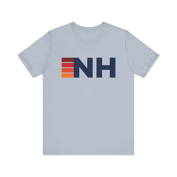 Buy light-blue New Hampshire Retro Stripes T-Shirt | New Hampshire State Tee