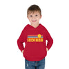 Indiana Toddler Hoodie - Retro Sunrise Unisex Indiana Toddler Sweatshirt