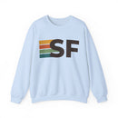 San Francisco, California SF Retro Stripe Sweatshirt-4