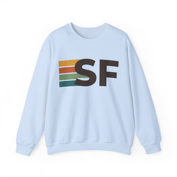Buy light-blue San Francisco, California SF Retro Stripe Sweatshirt