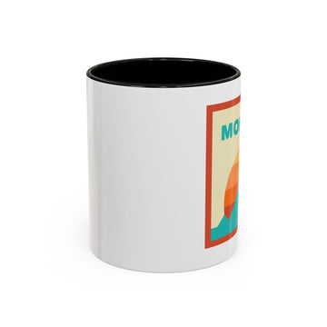 Montana Retro Ombre Sun Mountain Coffee Mug 11 oz, Montana Nature Lover Gift, Mountain Enthusiast Mug - 0