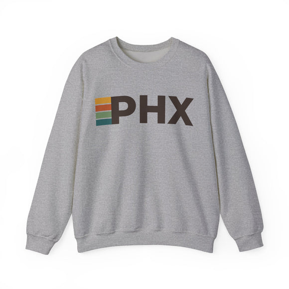 Phoenix, Arizona PHX Retro Stripe Sweatshirt