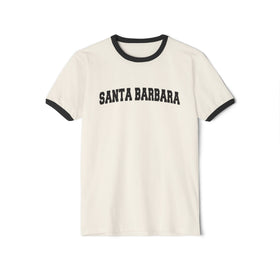 Santa Barbara, California Cotton Ringer Graphic Tee - Unisex Santa Barbara T Shirt, Vintage Style Tee, Men's/Women's Tee - 0