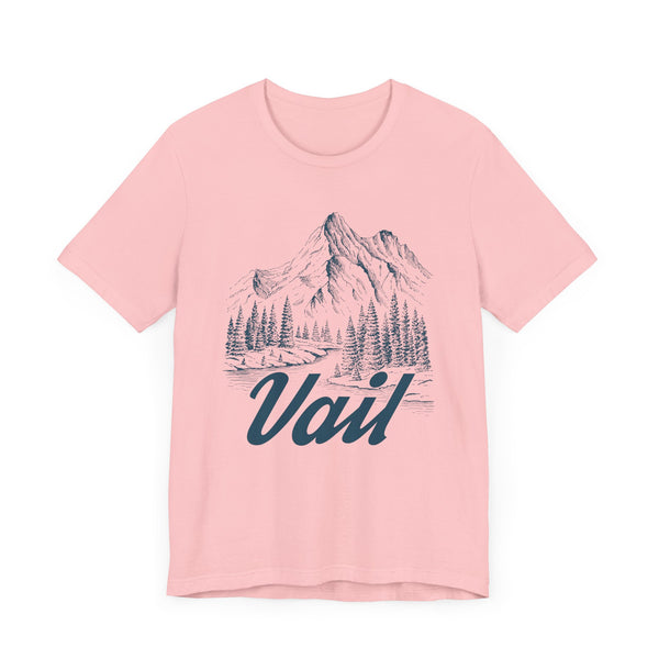 Vail, Colorado Graphic Tee - Mountain Illustration Vail T Shirt