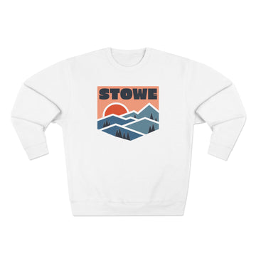 Premium Stowe, Vermont Mountain Graphic Sweatshirt