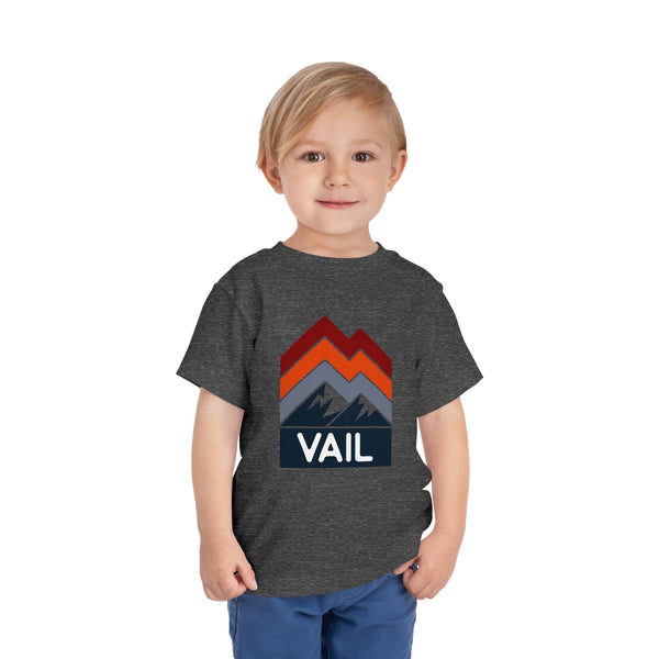 Vail, Colorado Toddler T-Shirt - Retro Palm Tree Toddler Vail Shirt