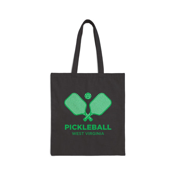 West Virginia Cotton Canvas Pickleball West Virginia Tote Bag