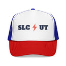 Salt Lake City, Utah Retro Trucker Hat - Lightning Foam Cap-4