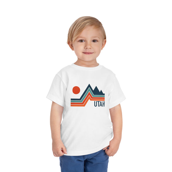 Utah Toddler T-Shirt - Retro Palm Tree Unisex Toddler Utah Shirt