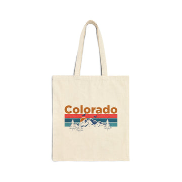 Colorado Tote Bag - Cotton Canvas Colorado Bag - Stripe Wordmark