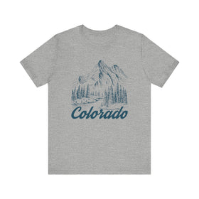 Buy athletic-heather Colorado Graphic Tee - Mountain Illustration Colorado T Shirt