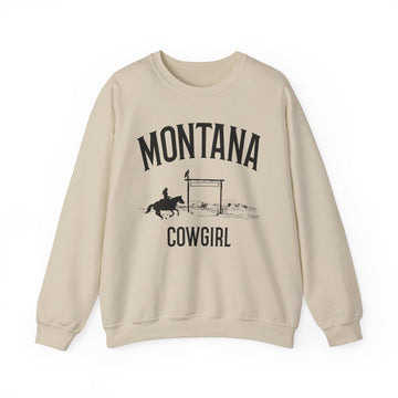Montana Sweatshirt - Mountain Cowgirl Graphic Crewneck - 0