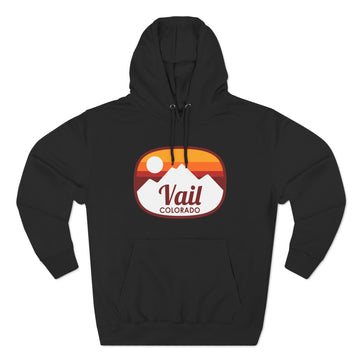 Premium Vail, Colorado Hoodie - Retro Unisex Vail Sweatshirt - Sunset Oval - 0