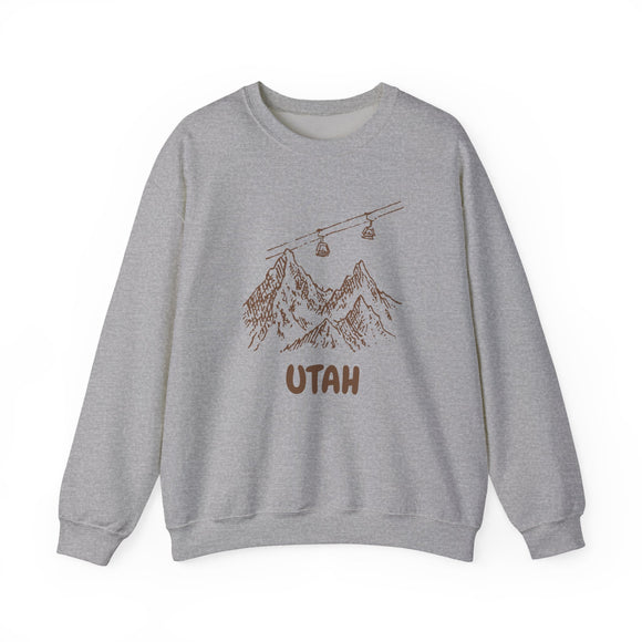 Utah Mountain Gondola Sweatshirt, Travel Graphic