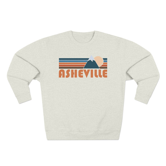 Premium Asheville, North Carolina Retro Mountain Graphic Sweatshirt