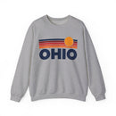 Ohio Sweatshirt Retro Sun Unisex - Vintage Ohio Inspired Warm Pullover Jumper-3