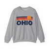 Ohio Sweatshirt Retro Sun Unisex - Vintage Ohio Inspired Warm Pullover Jumper