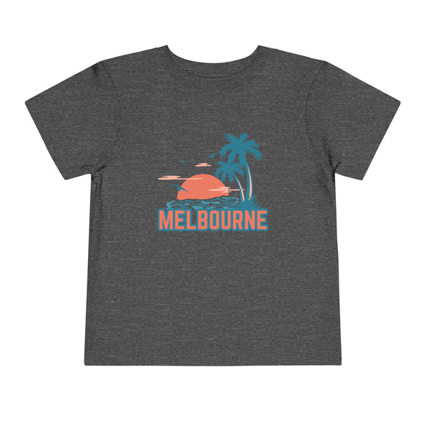 Melbourne, Florida Toddler T-Shirt - Retro Palm Tree Toddler Melbourne Shirt