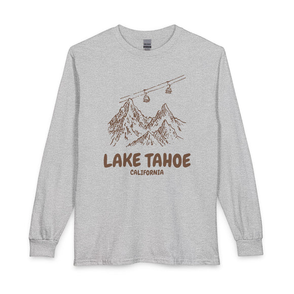 Lake Tahoe, California Long Sleeve T-Shirt - Ski Mountain Gondola