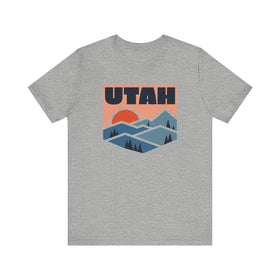 Buy athletic-heather Utah T Shirt - Retro Graphic Utah Tee
