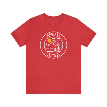 Buy heather-red Montana T-Shirt - Unisex Montana Shirt