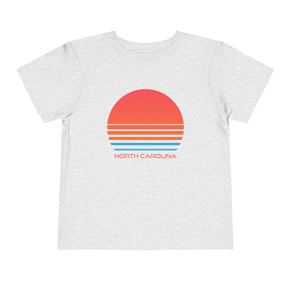 North Carolina Toddler T-Shirt - Retro 80s Unisex Toddler North Carolina Shirt