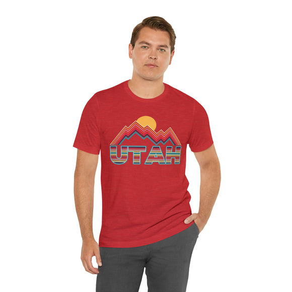 Utah T Shirt Retro Mountain - Unisex Utah Shirt