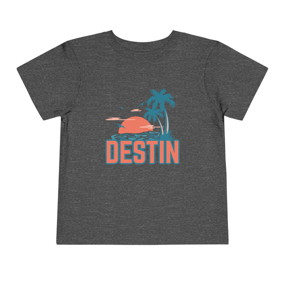 Destin, Florida Toddler T-Shirt - Retro Palm Tree Toddler Destin Shirt