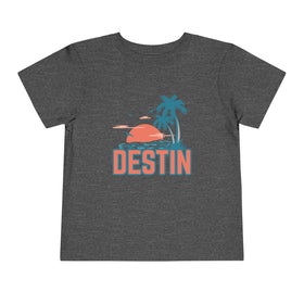 Destin, Florida Toddler T-Shirt - Retro Palm Tree Toddler Destin Shirt