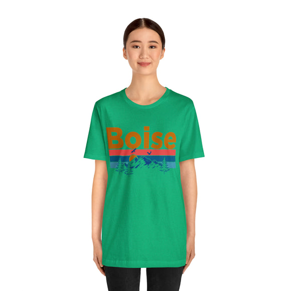 Boise, Idaho Shirt - Mountain Sunset Unisex Boise T-Shirt