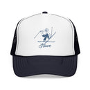 Stowe, Vermont Snow Ski Trucker Hat — Retro Skier Foam Stowe Cap-4